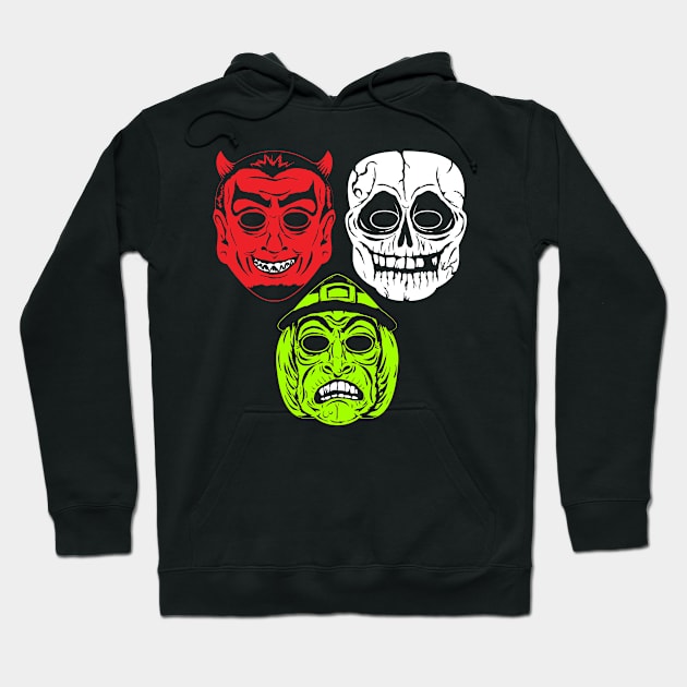 Vintage Masks Hoodie by Brieana